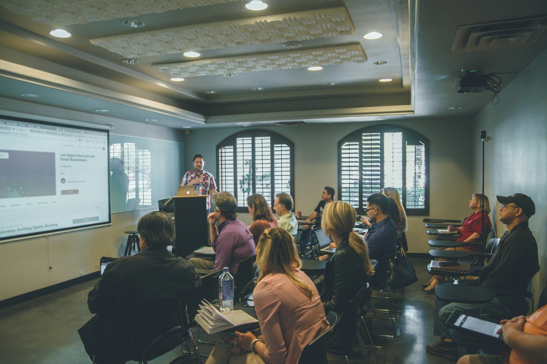 Participants attending a professional training session